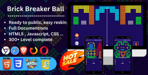 Brick Breaker Many Ball HTML5 Game (Phaser 3) - 3